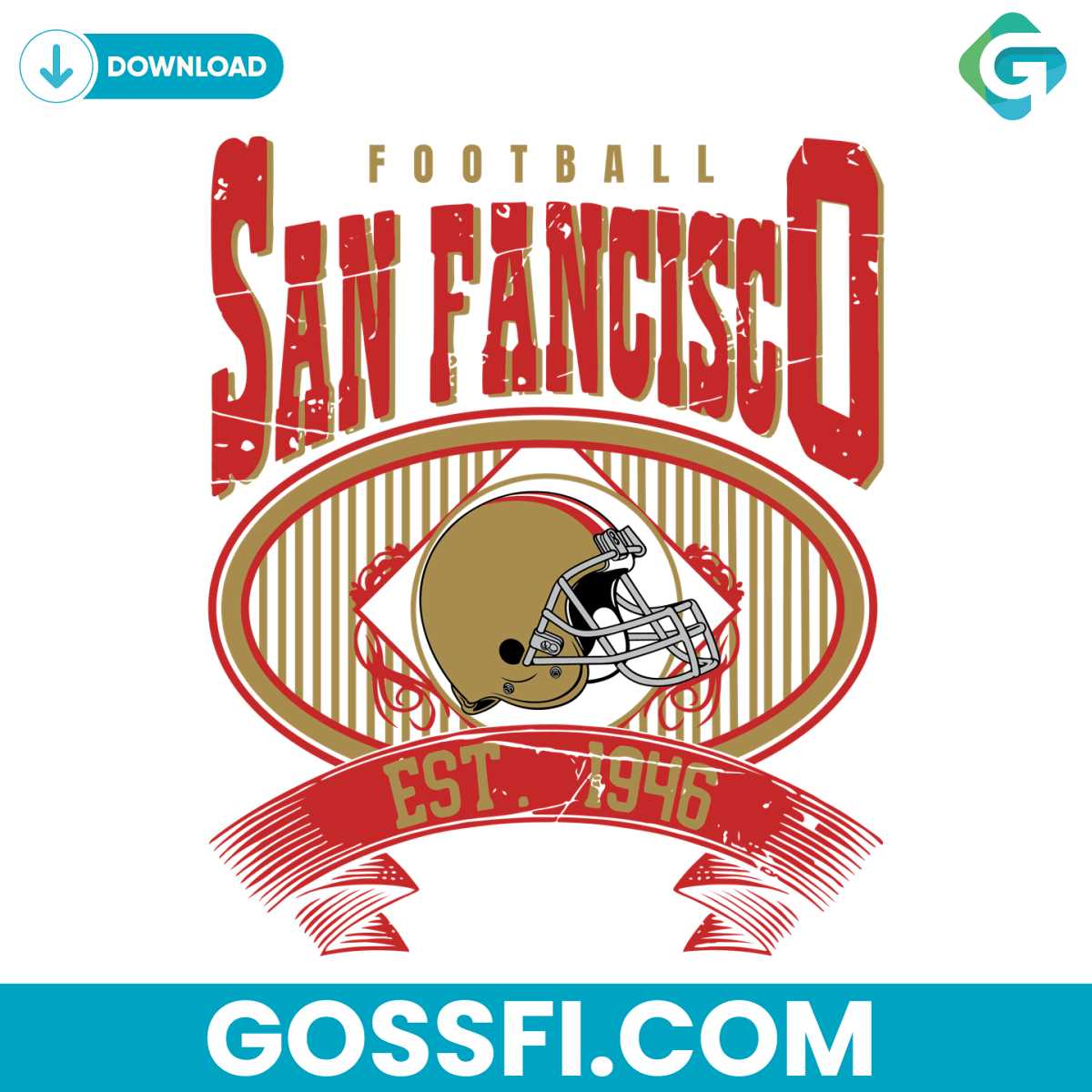 San Francisco Football Helmet Svg Digital Download - Gossfi.com