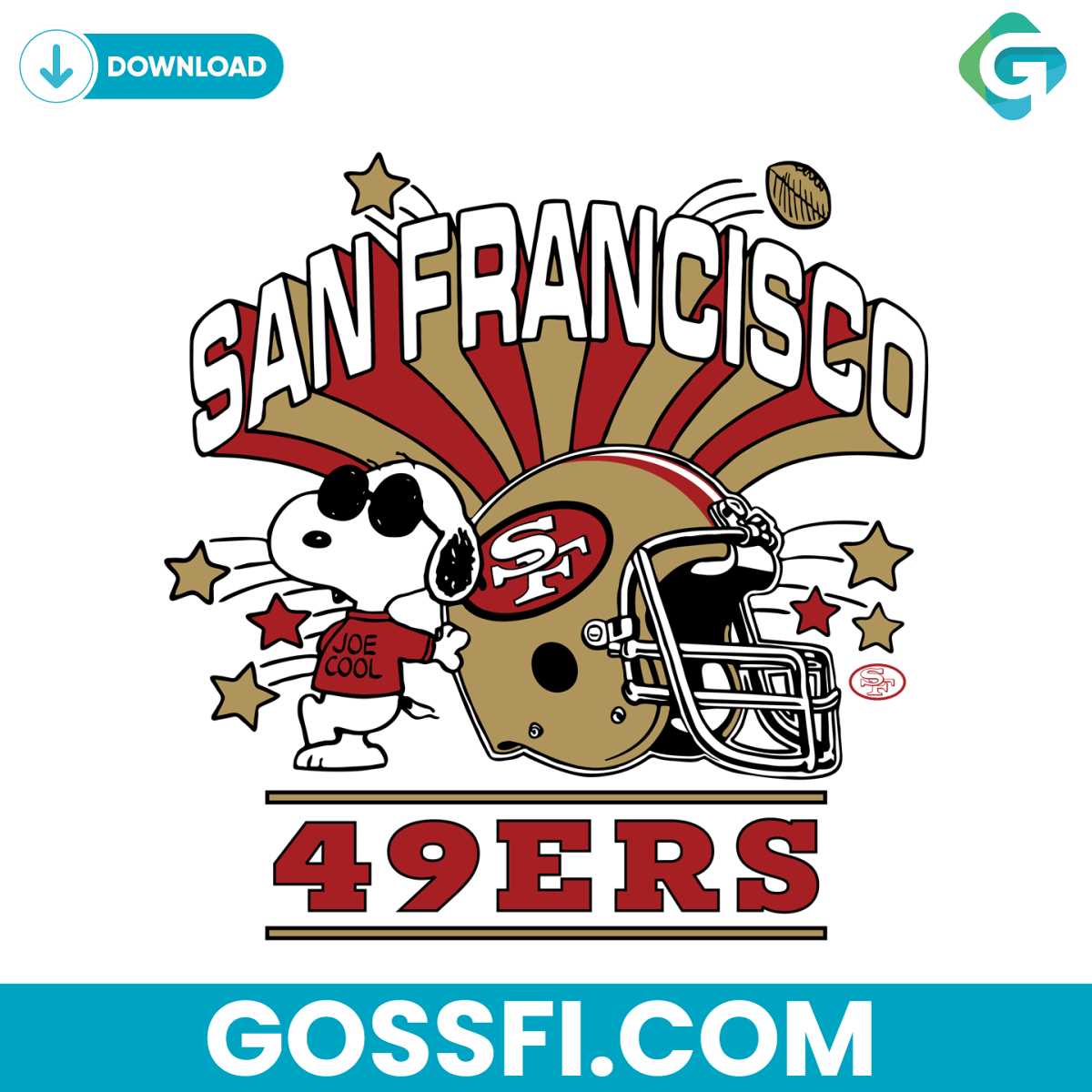 Funny Snoopy San Francisco 49ers Helmet Svg - Gossfi.com