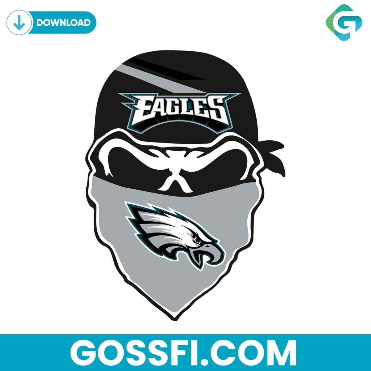 Philadelphia Eagles Skull Svg Cricut Digital Download - Gossfi.com