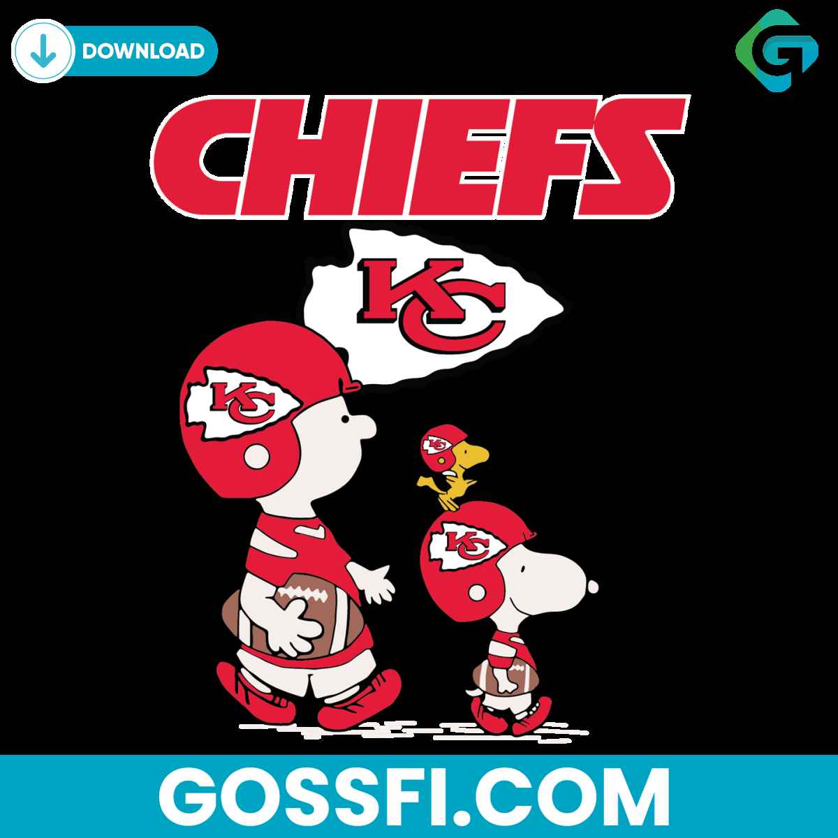 Snoopy The Peanuts Kansas City Chiefs Svg