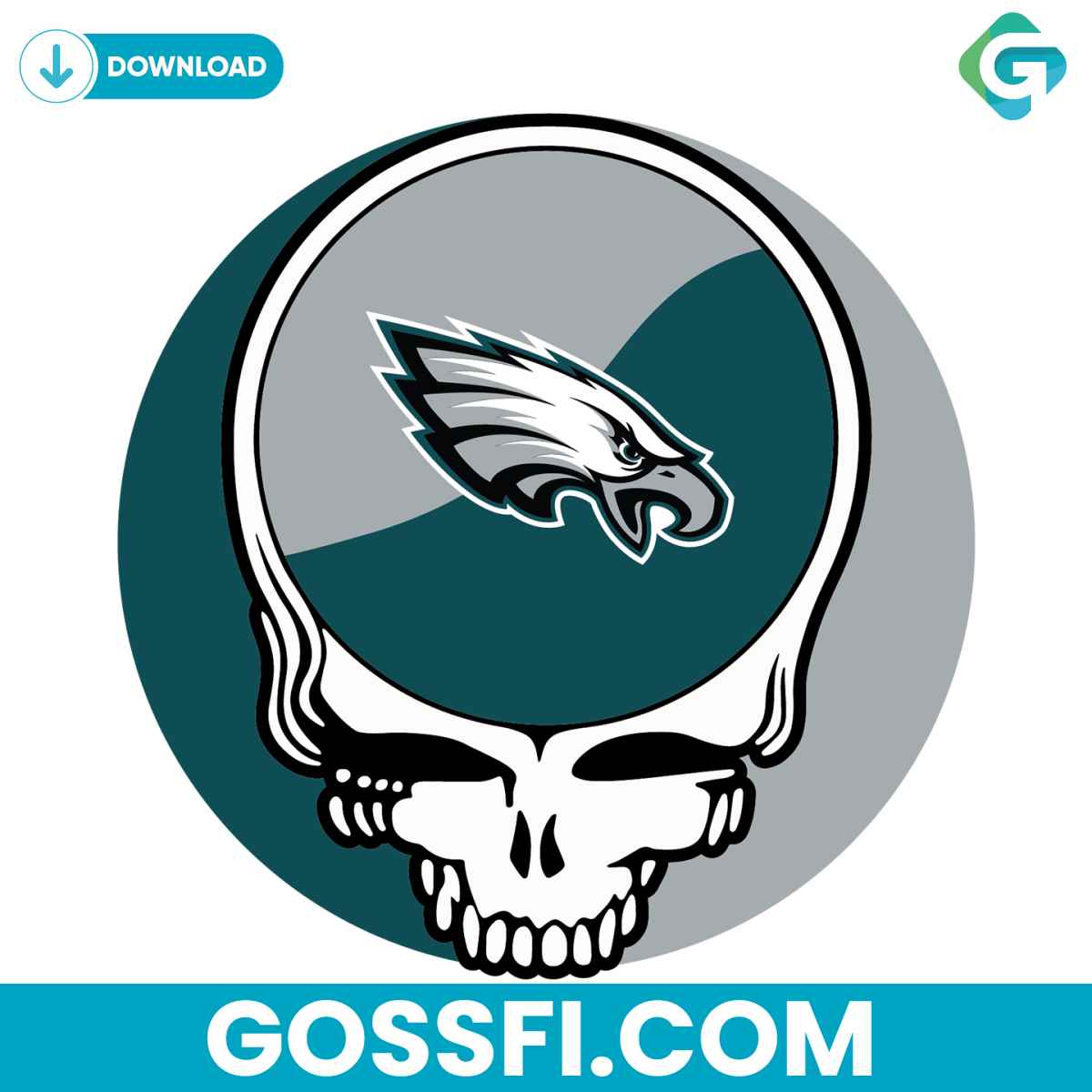 Philadelphia Eagles Skull Svg Digital Download - Gossfi.com