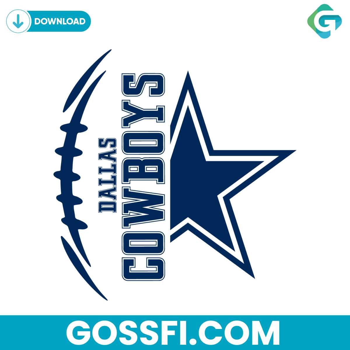 Star Dallas Cowboys Football Svg Digital Download - Gossfi.com