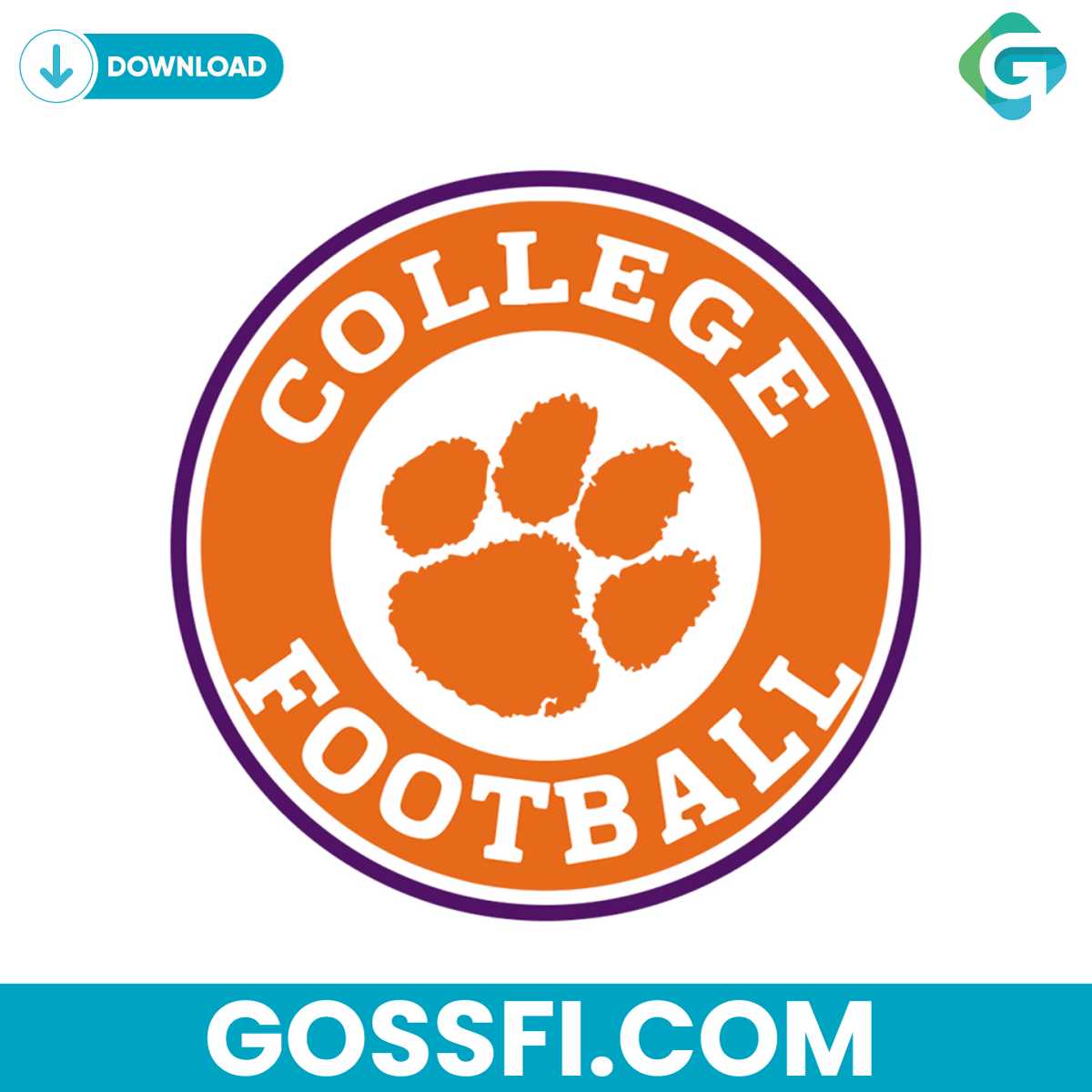 Clemson Tigers Football Logo Svg Digital Download - Gossfi.com