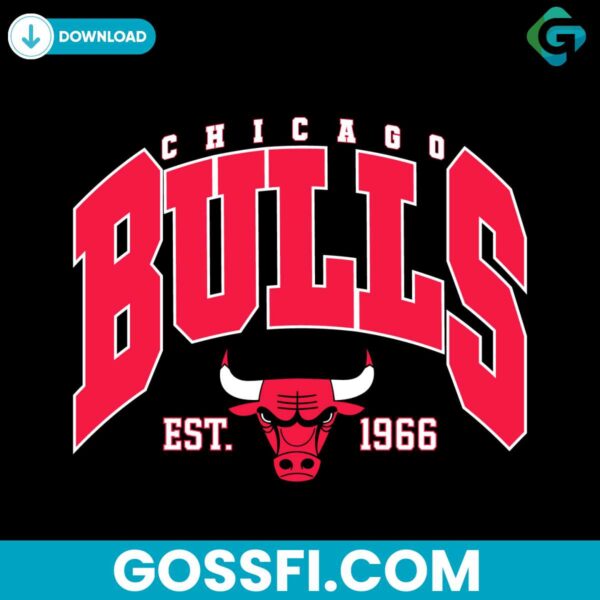 Vintage Chicago Bulls 1966 Basketball Svg Digital Download - Gossfi.com