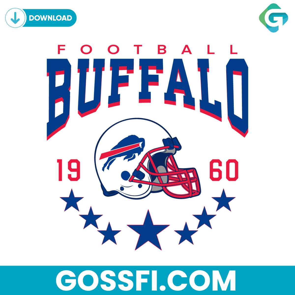 Vintage Buffalo Bills Helmet Svg Digital Download - Gossfi.com