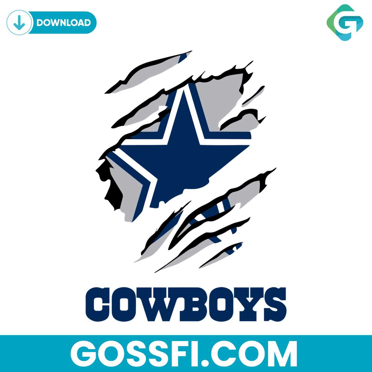 Dallas Cowboys Logo Star Scratch Svg Digital Download - Gossfi.com