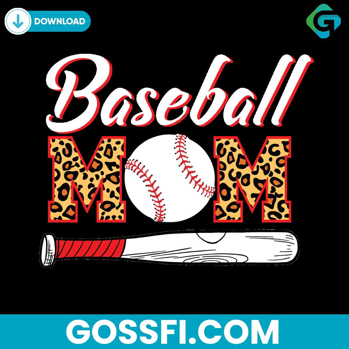 Baseball Mom Leopard Svg Digital Download - Gossfi.com