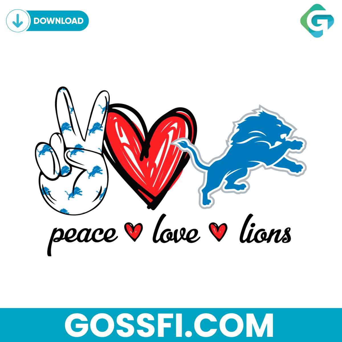 Peace Love Lions Svg Digital Download - Gossfi.com