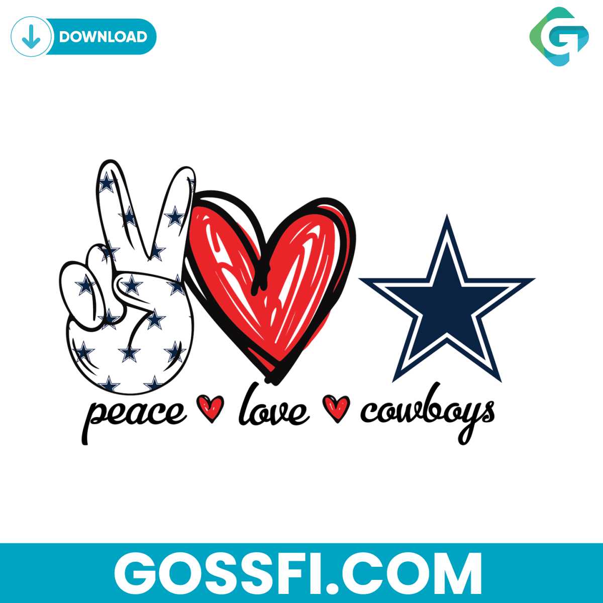 Peace Love Cowboys Svg Digital Download - Gossfi.com