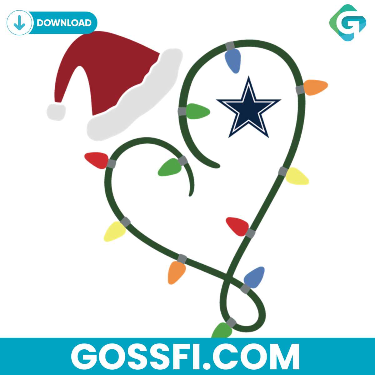 Christmas With Dallas Cowboys Logo Svg - Gossfi.com