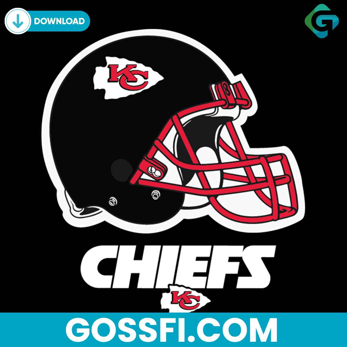 Logo Kansas City Chiefs Helmet Svg - Gossfi.com