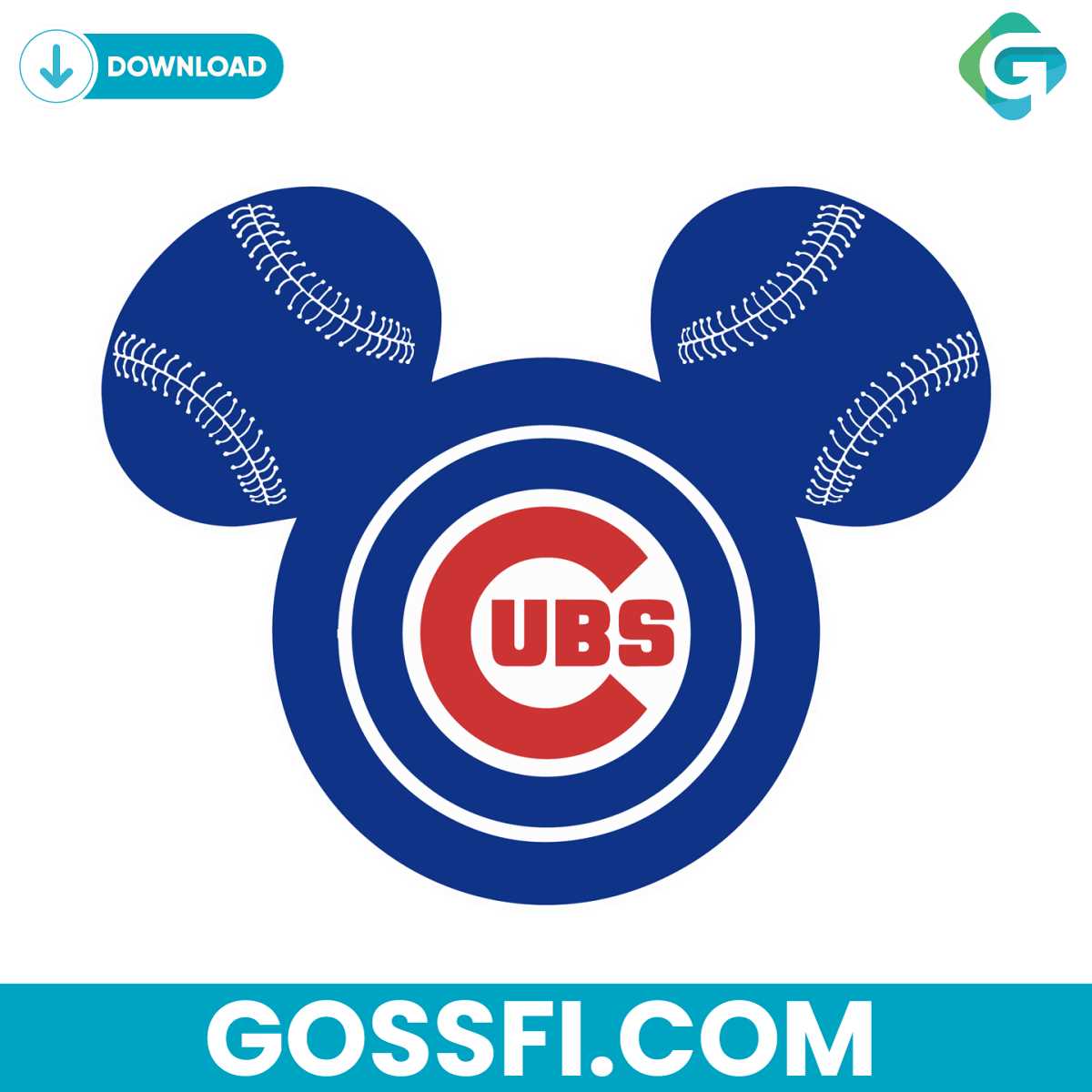 Chicago Cubs Baseball Mickey Mouse Disney Svg - Gossfi.com
