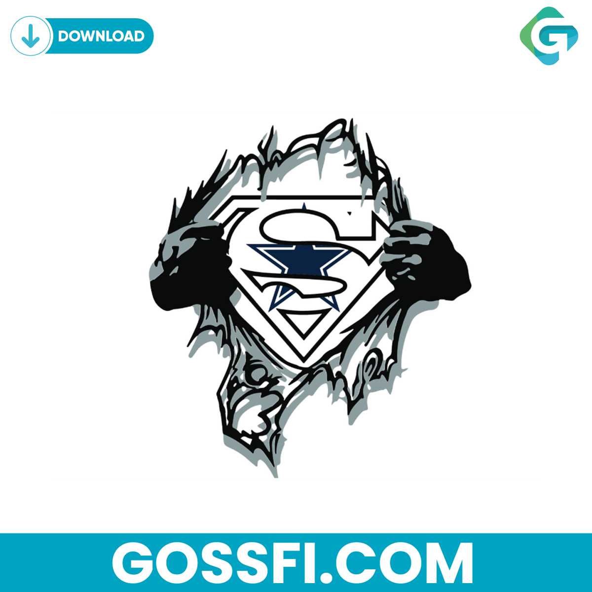 Dallas Cowboys Superman Svg Digital Download - Gossfi.com