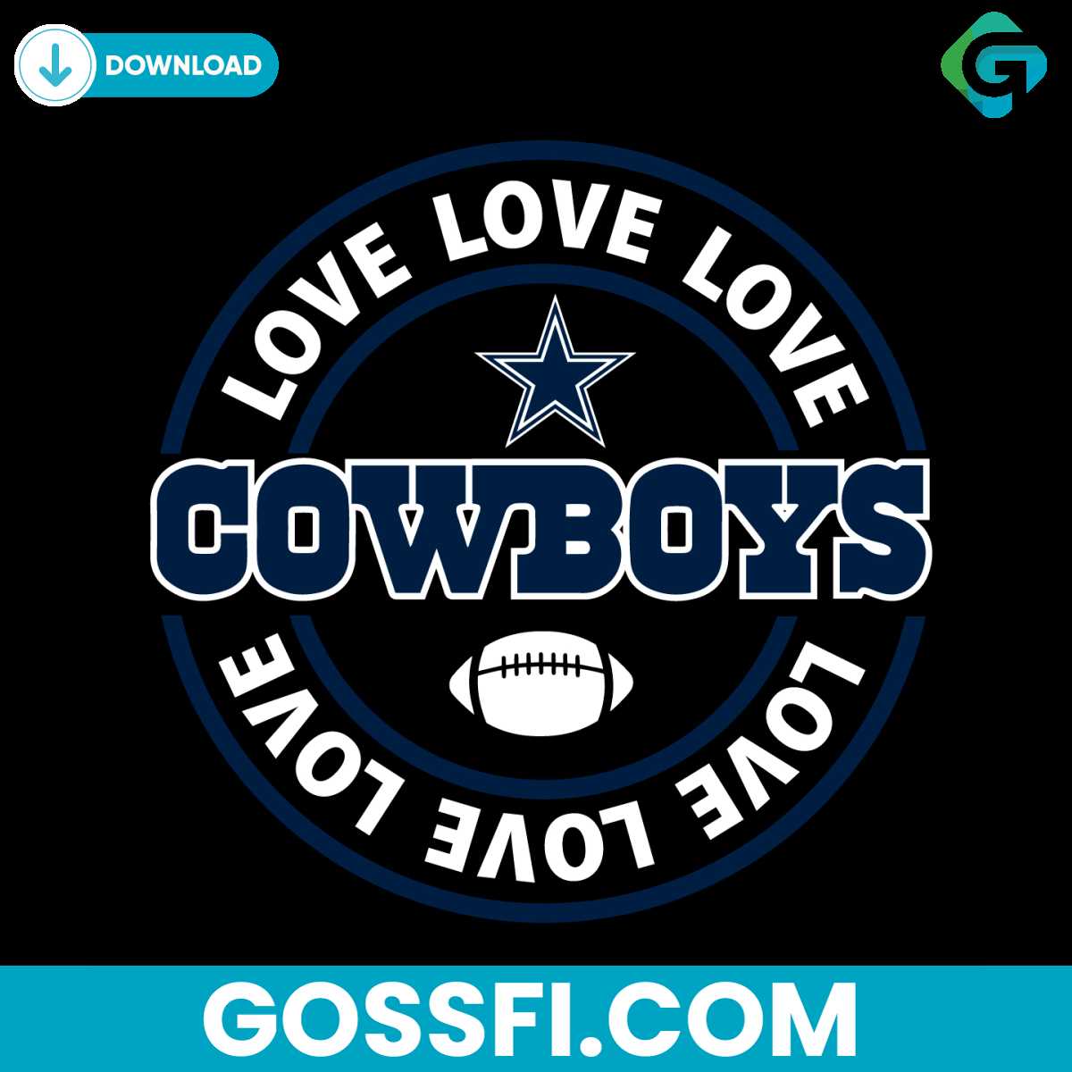 Love Dallas Cowboys Svg Digital Download - Gossfi.com