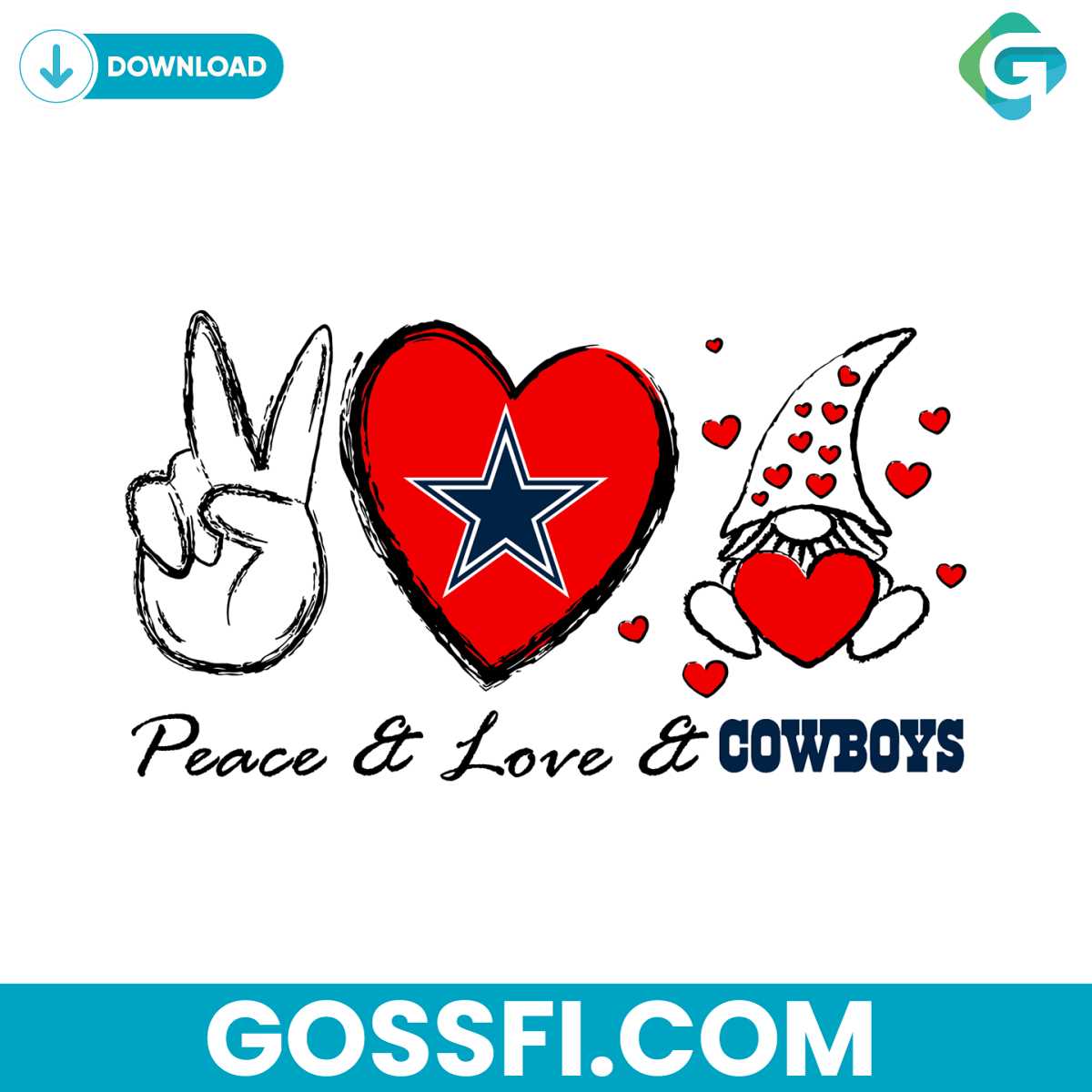 Peace Love Cowboys Svg Digital Download - Gossfi.com