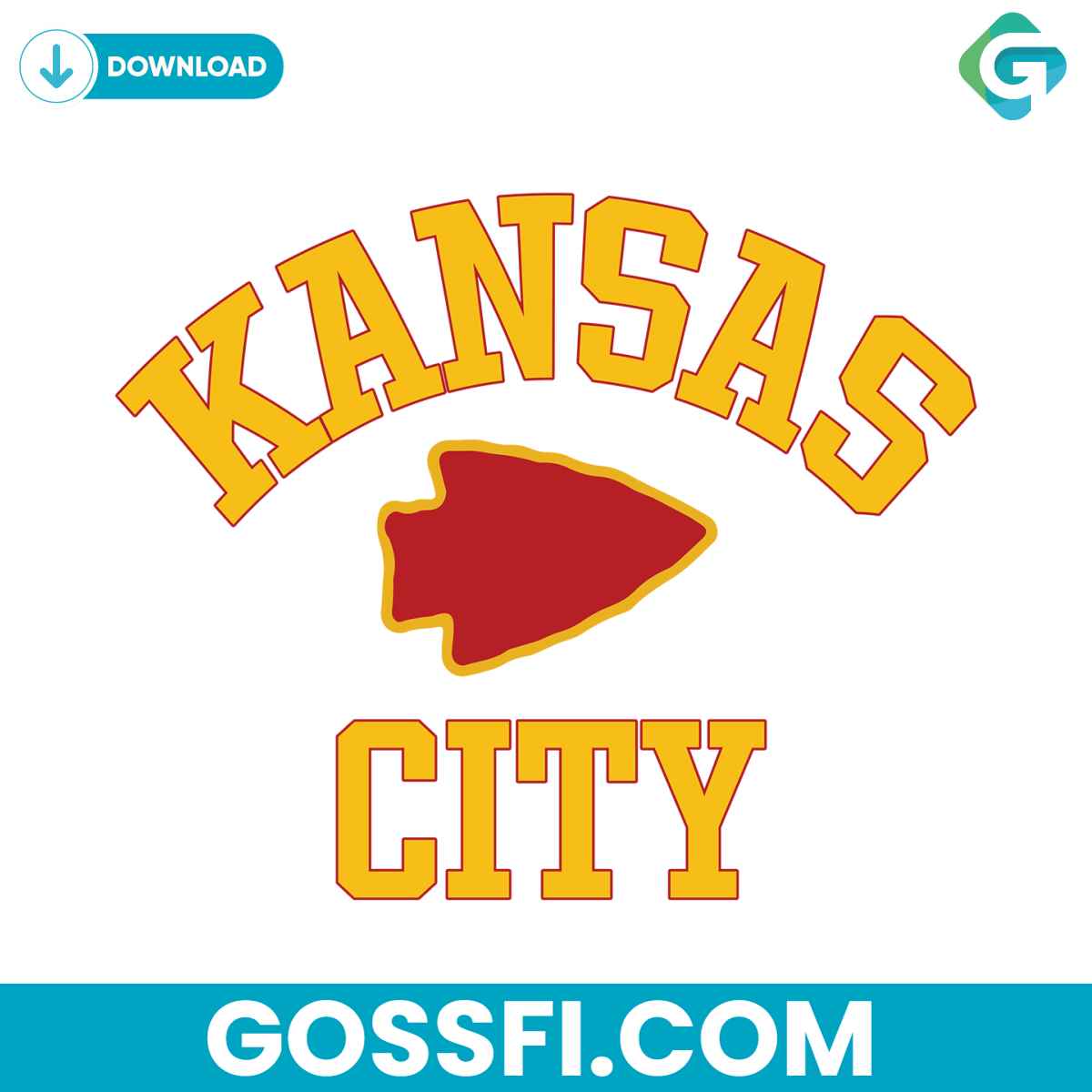 Kansas City Football Svg Digital Download