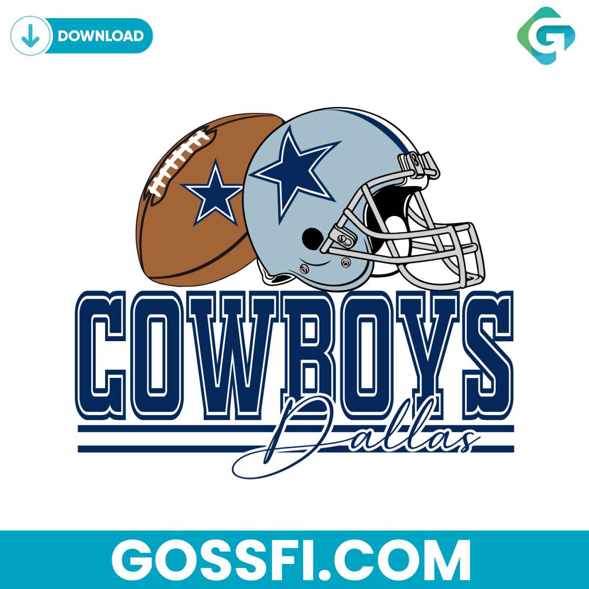 Dallas Cowboys Football Helmet Svg Digital Download - Gossfi.com