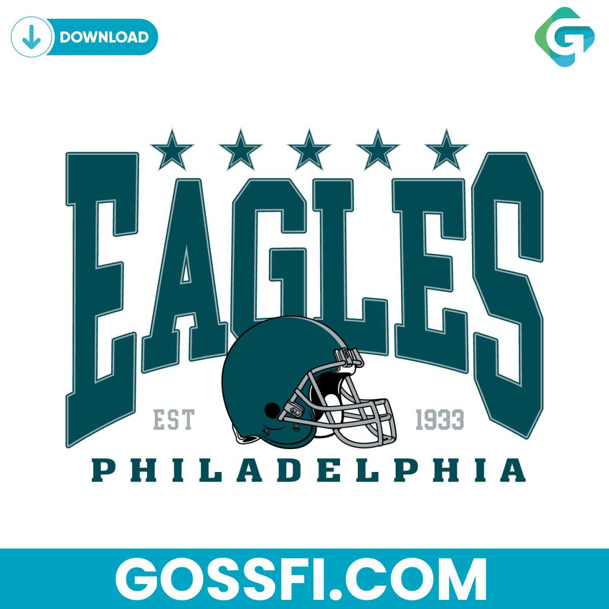 Philadelphia Eagles Helmet Stars Svg Digital Download - Gossfi.com