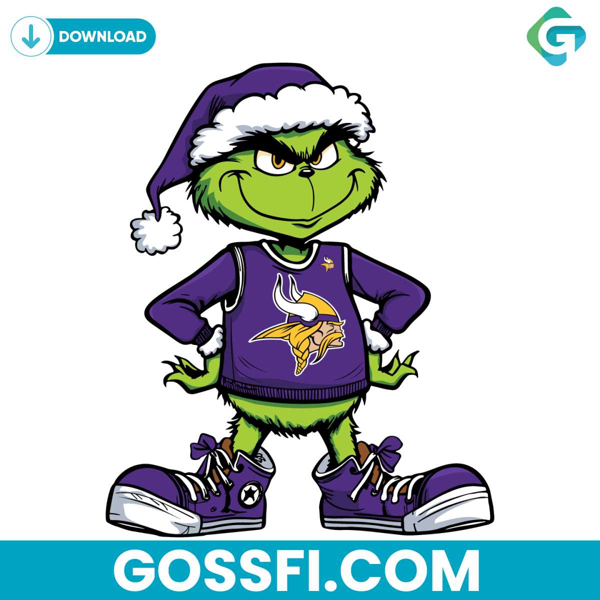 Funny Grinch Minnesota Vikings Football Svg