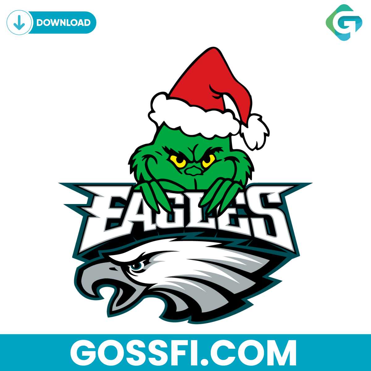 Grinch Philadelphia Eagles Logo Svg Digital Download - Gossfi.com