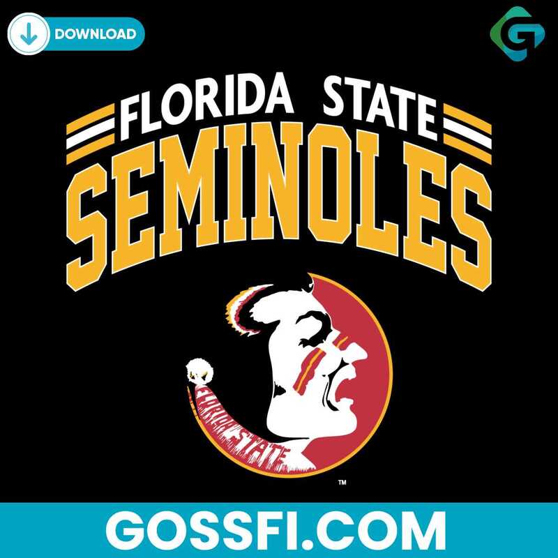 Vintage 90s Florida State Seminoles Logo Svg Digital Download