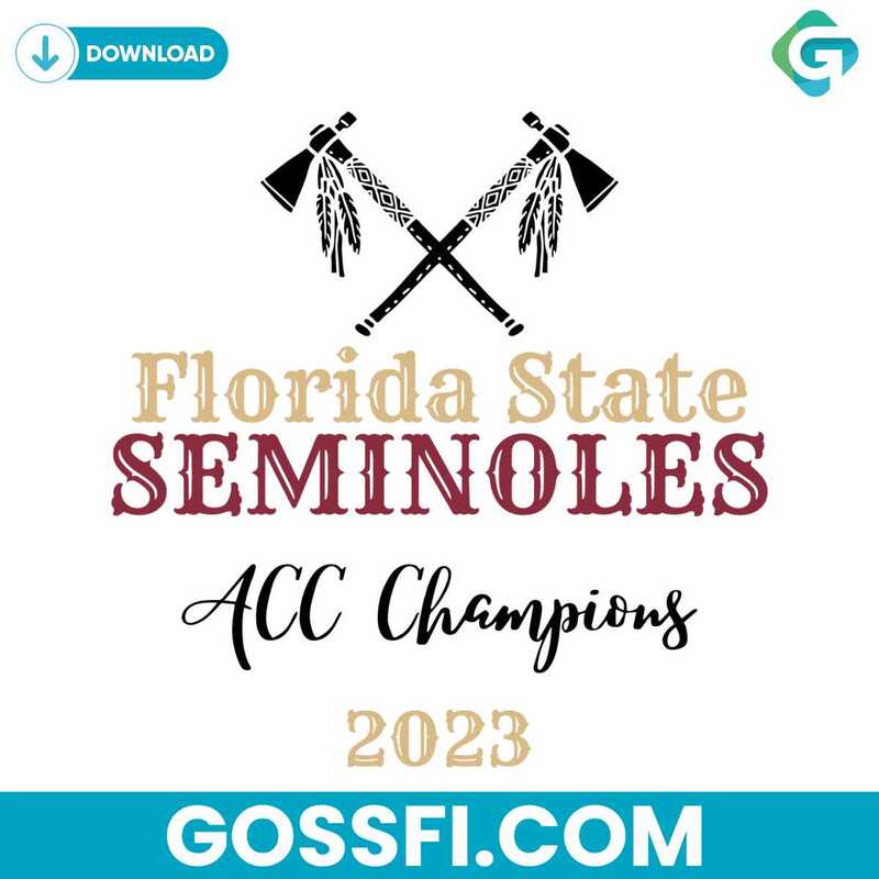 Florida State Seminoles ACC Champions 2023 Svg