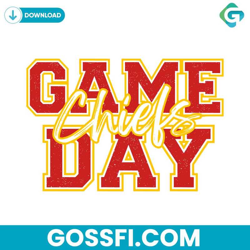 Game Day Chiefs Football Svg Cricut Digital Download