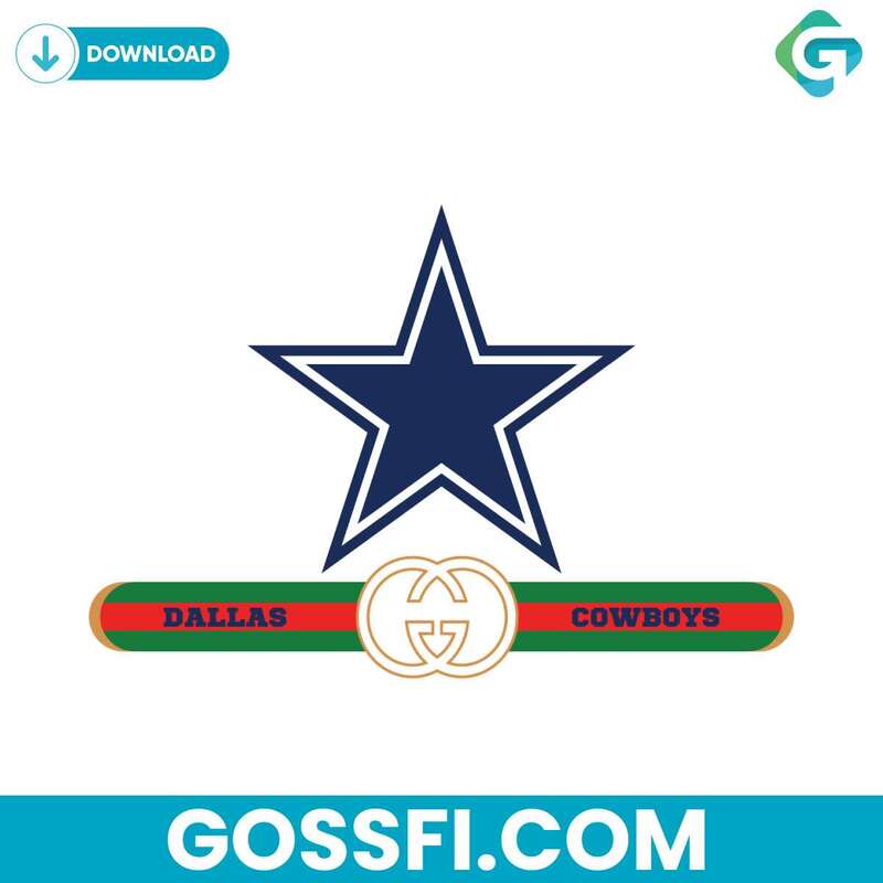 Dallas Cowboys Gucci Logo Svg Digital Download