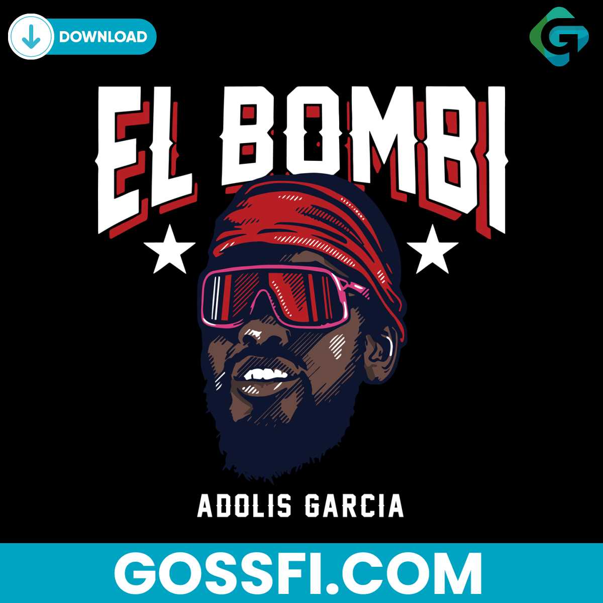 adolis-garcia-rangers-el-bombi-svg-digital-download