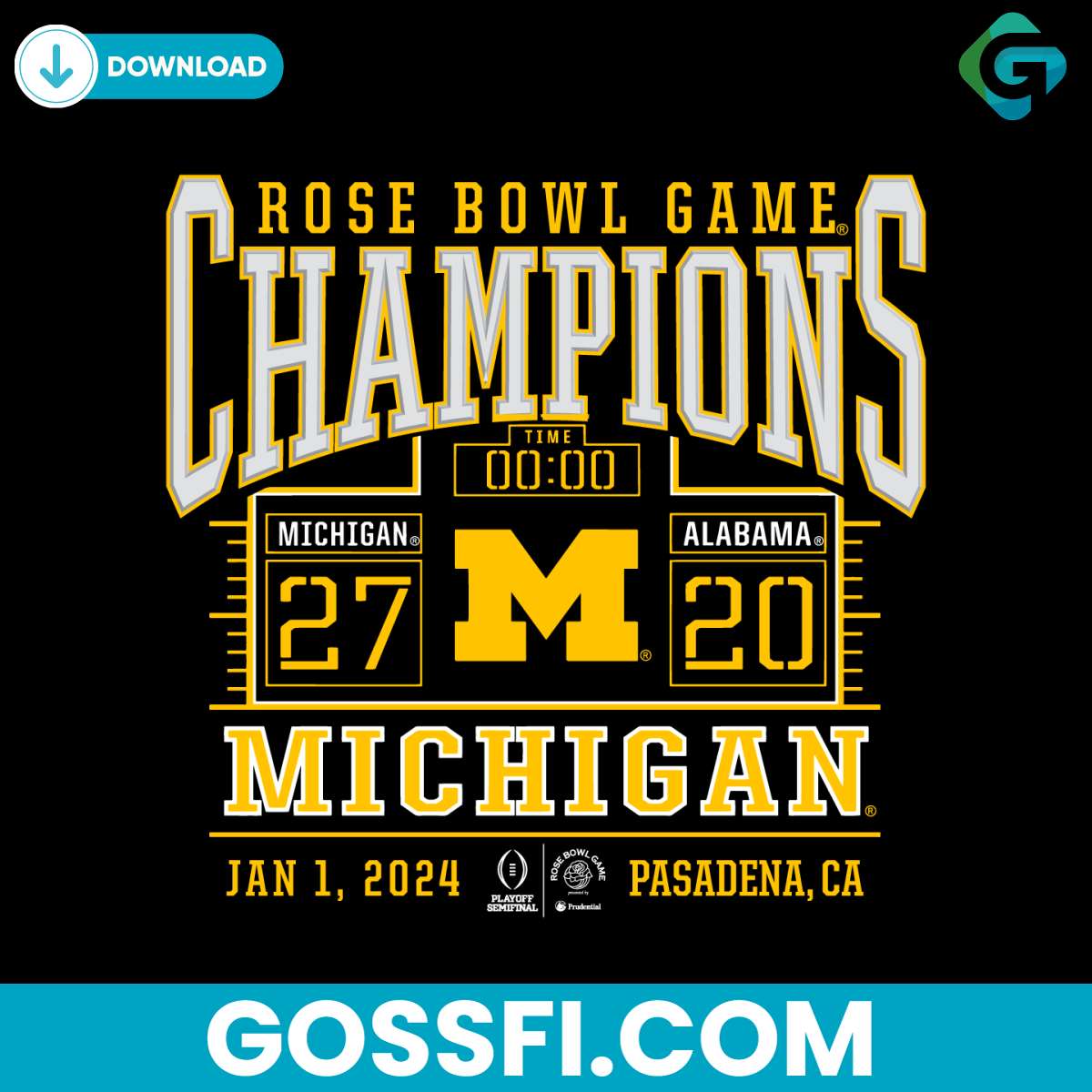 rose-bowl-game-champions-michigan-ncaa-svg