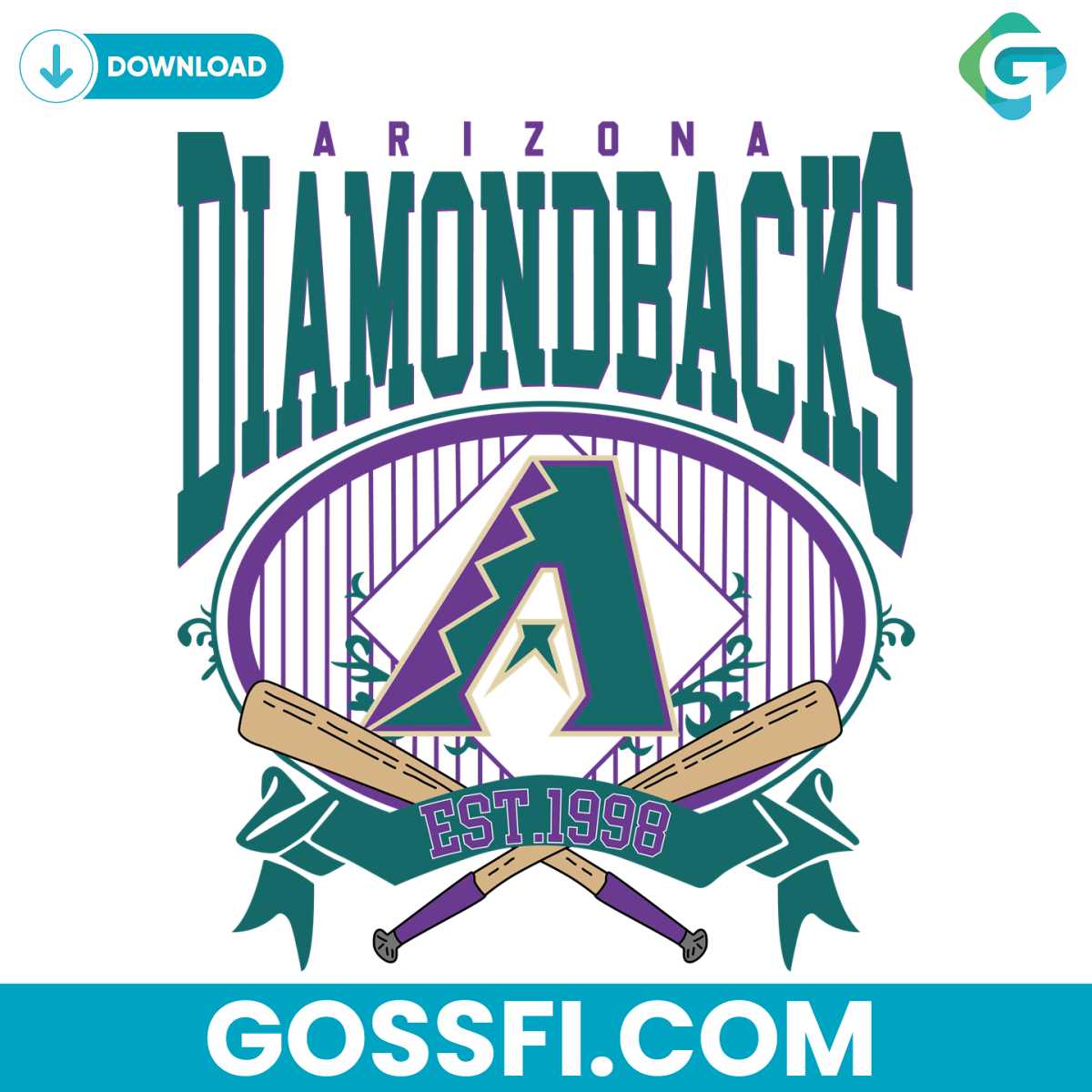 arizona-diamondbacks-est-1998-baseball-svg