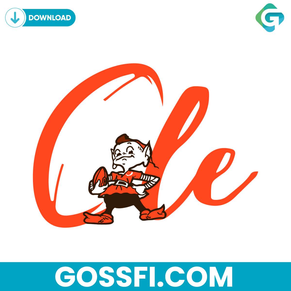 cle-football-cleveland-elf-mascot-svg-digital-download