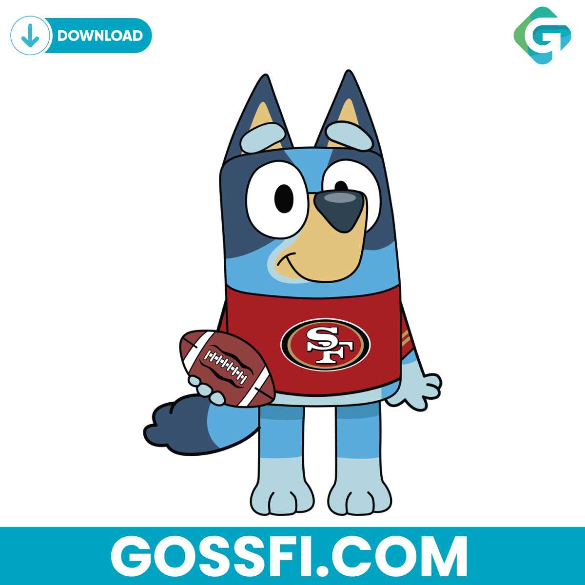 bluey-san-francisco-49ers-football-svg-cricut-digital-download