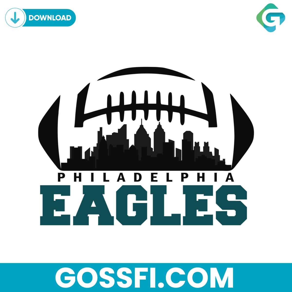 skyline-in-a-ball-philadelphia-eagles-svg-digital-download