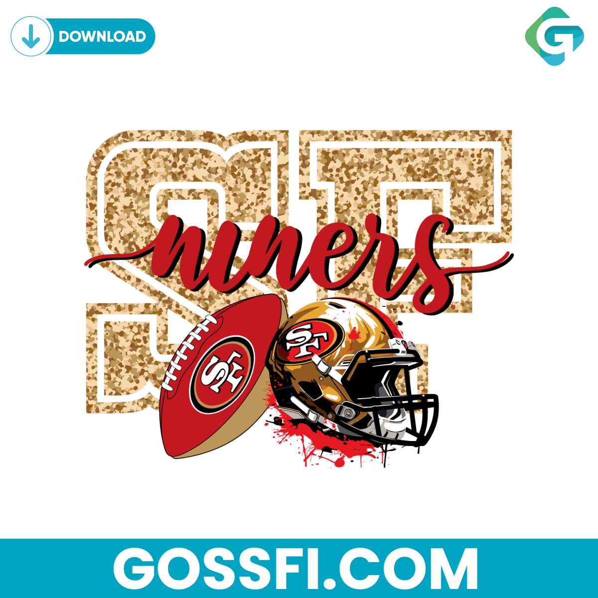 49ers-football-helmet-svg-digital-download