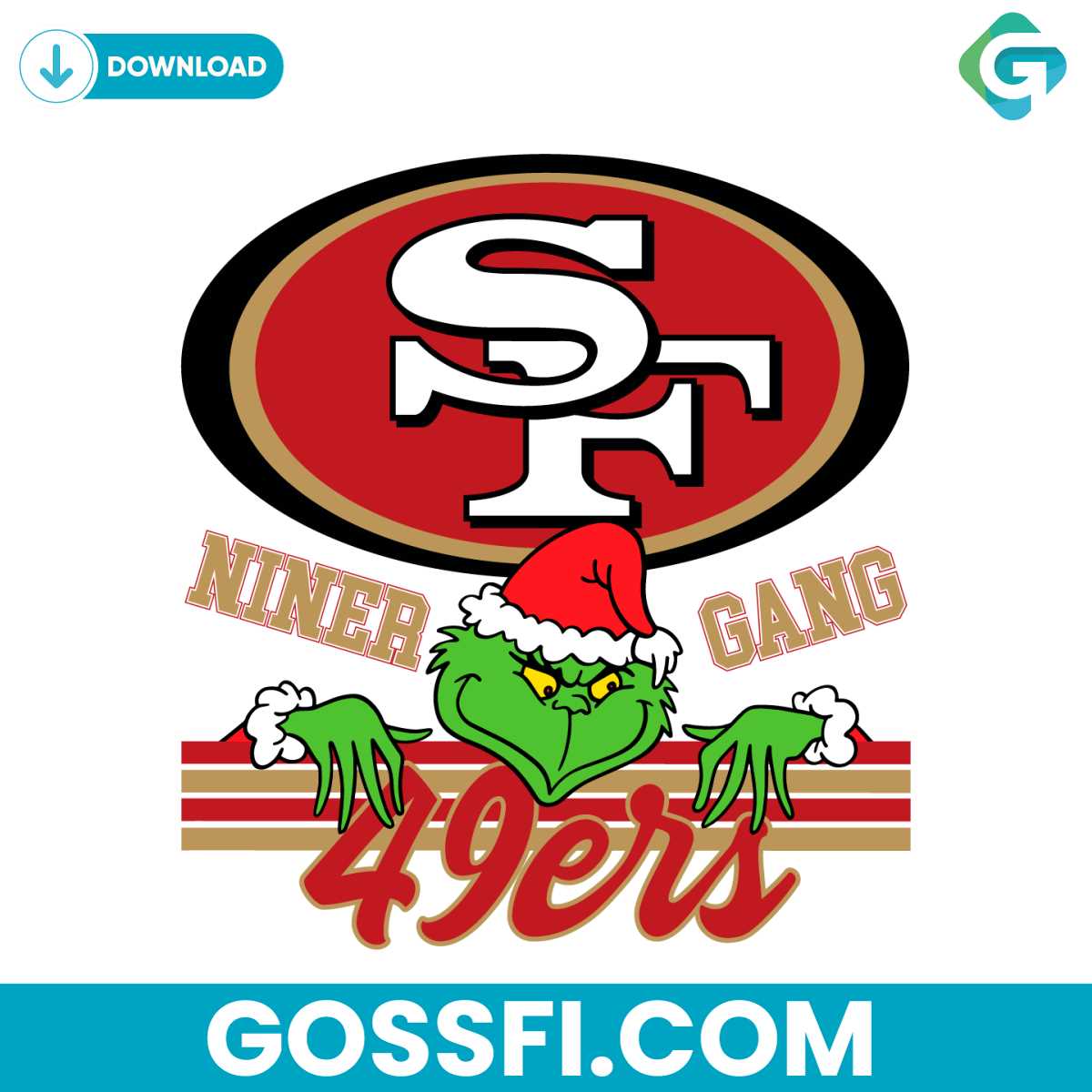 grinch-san-francisco-49ers-niner-gang-svg-digital-download