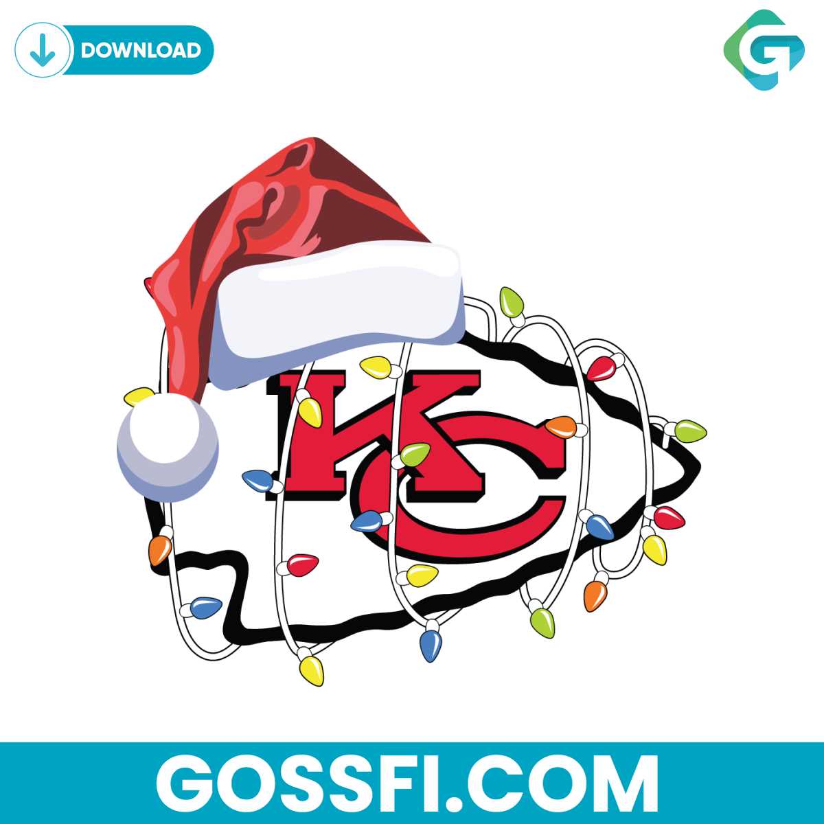 chiefs-with-santa-hat-and-christmas-light-svg