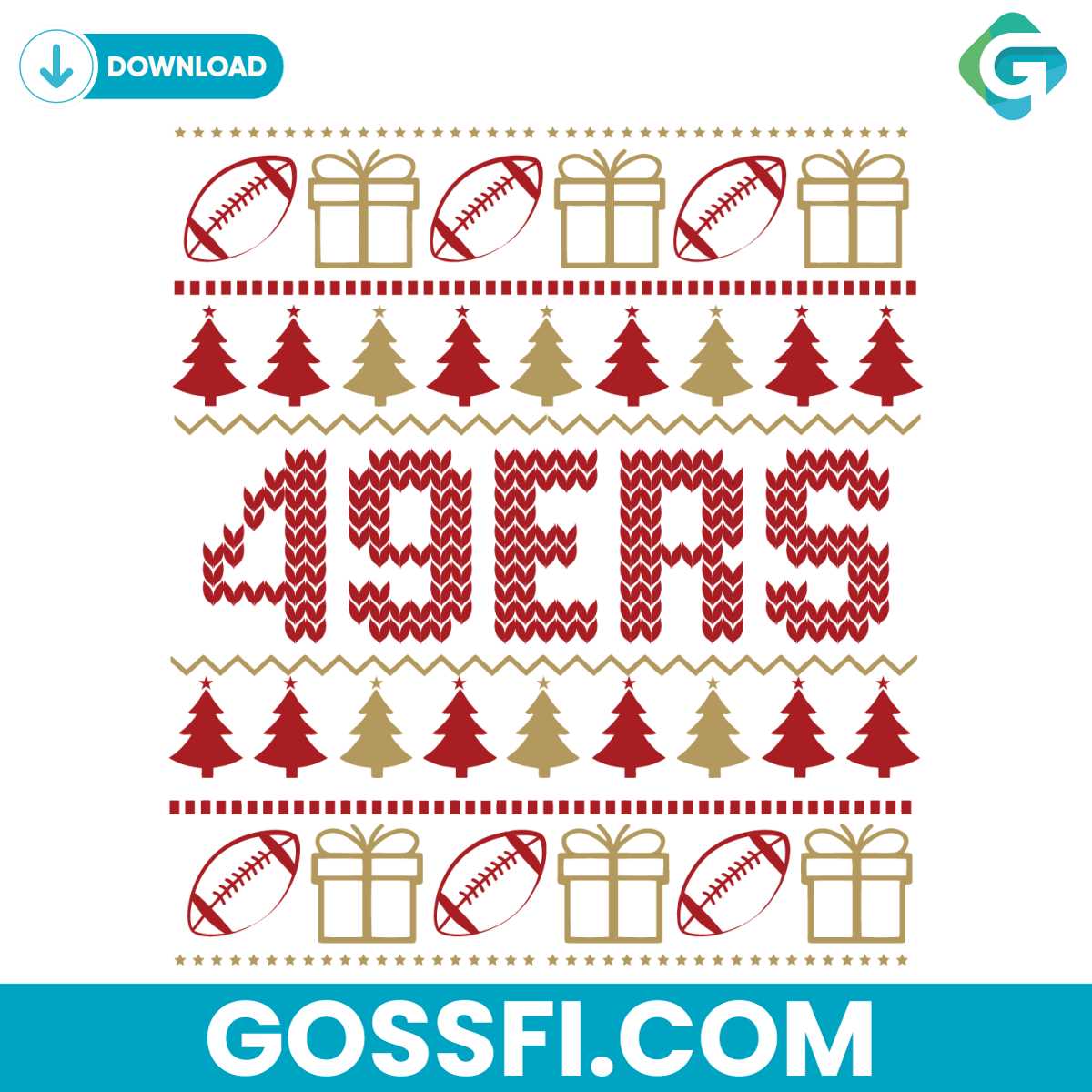 49ers-football-christmas-svg-digital-download
