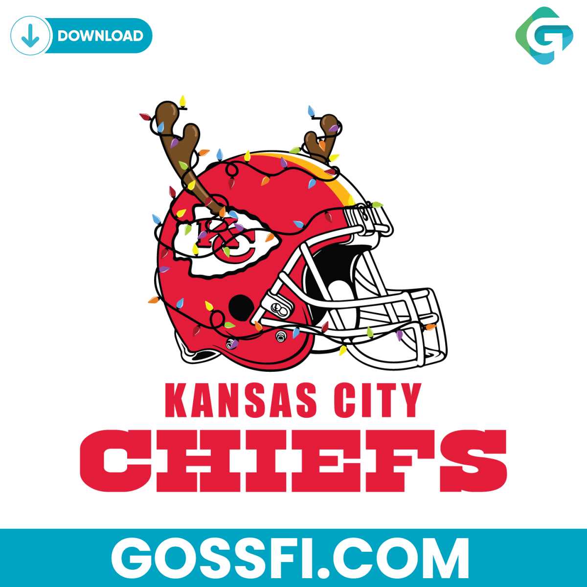 kansas-city-chiefs-helmet-deer-antlers-svg-digital-download