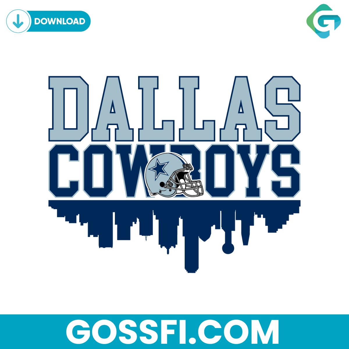 dallas-cowboys-skyline-helmet-svg-digital-download