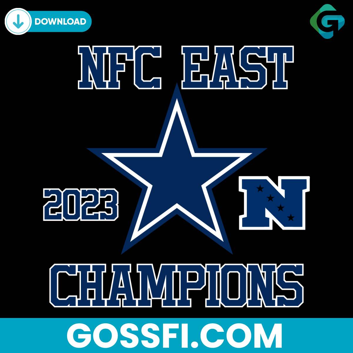 NFC East Champions 2023 Dallas Cowboys Svg - Gossfi.com