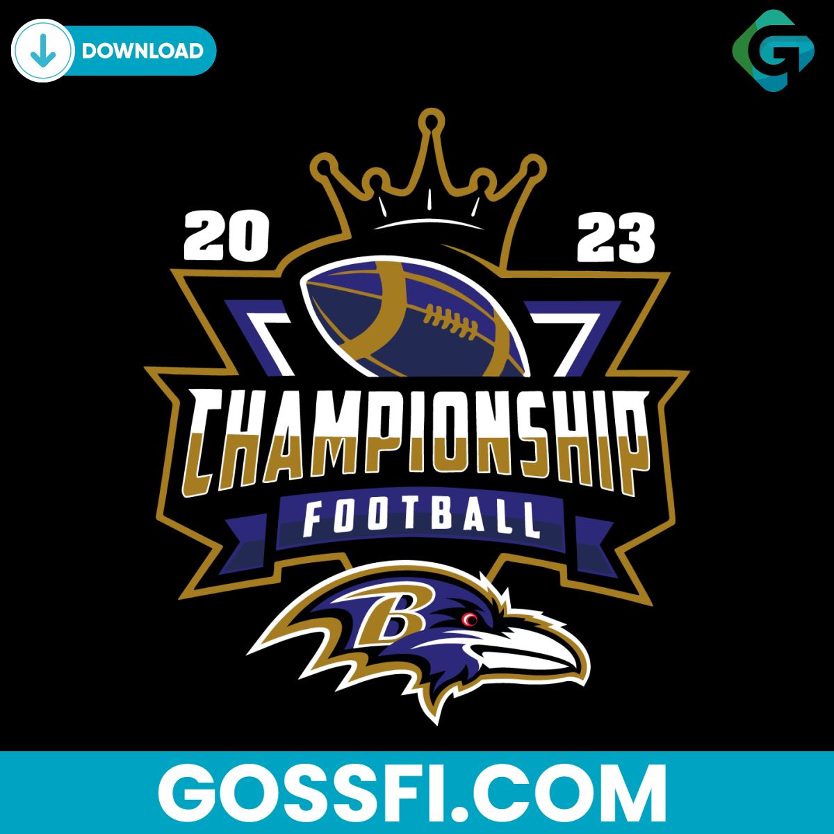 championship-football-baltimore-ravens-svg-digital-download