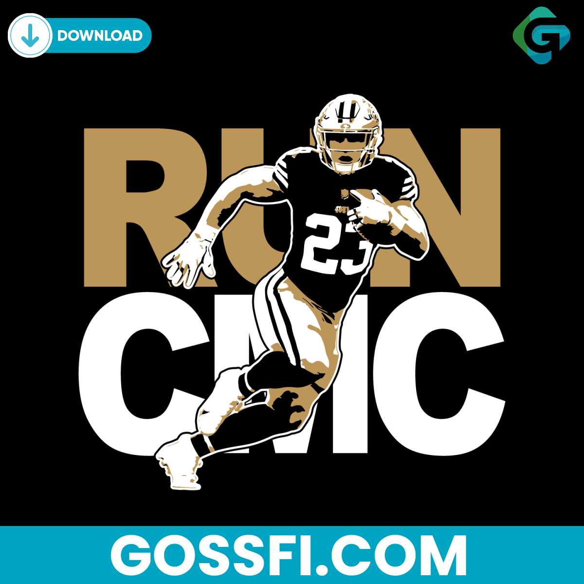 san-francisco-49ers-christian-mccaffrey-run-cmc-svg