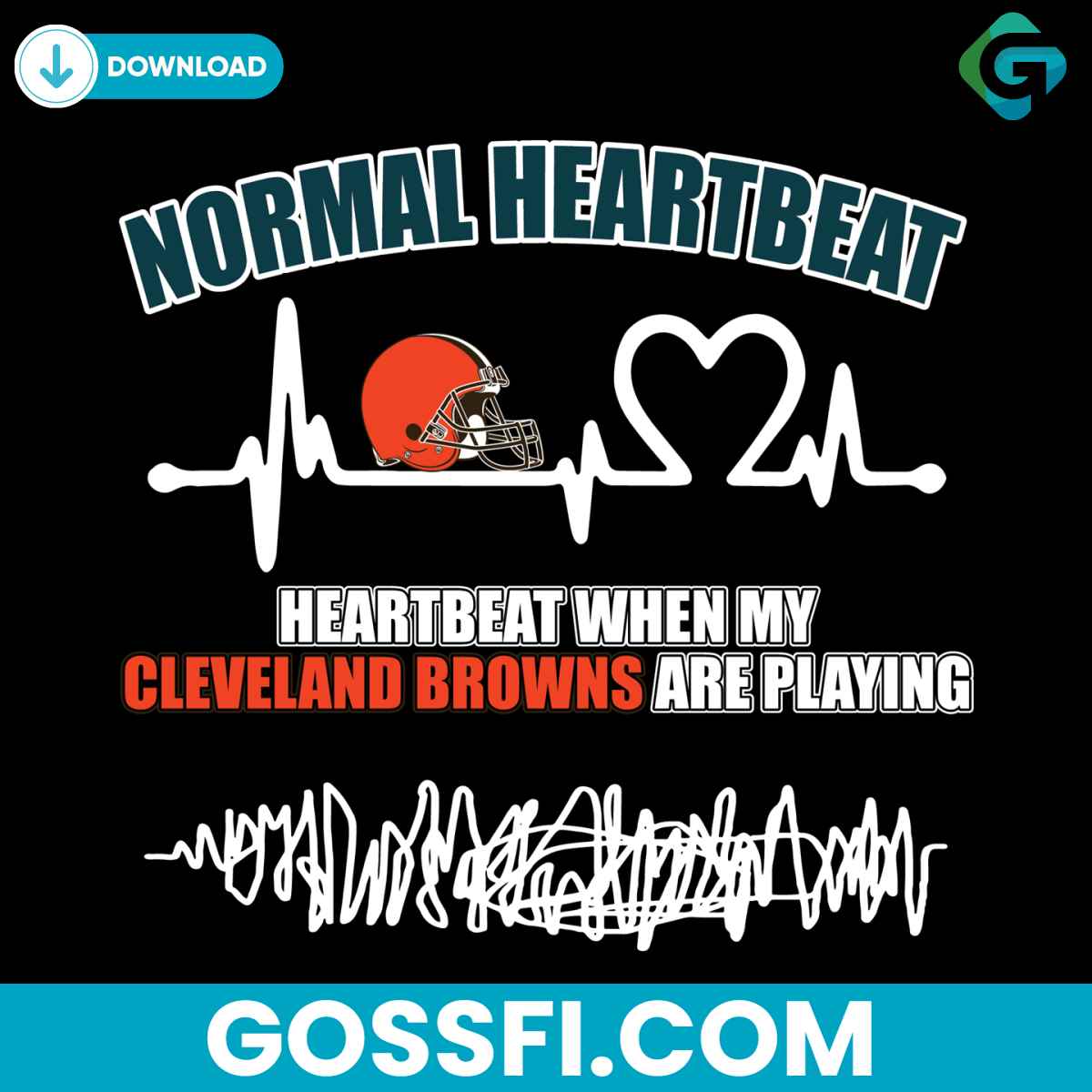 cleveland-browns-heartbeat-svg-digital-download