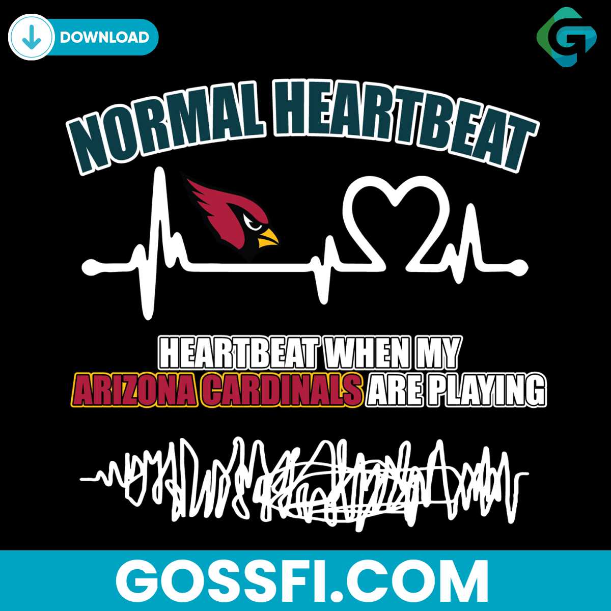 arizona-cardinals-normal-heartbeat-svg