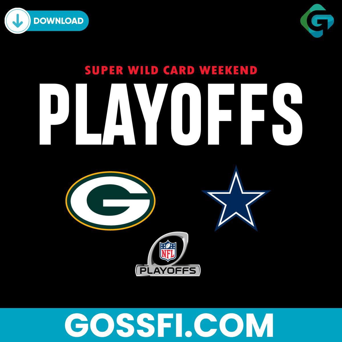 super-wild-card-weekend-playoff-packers-vs-cowboys-svg