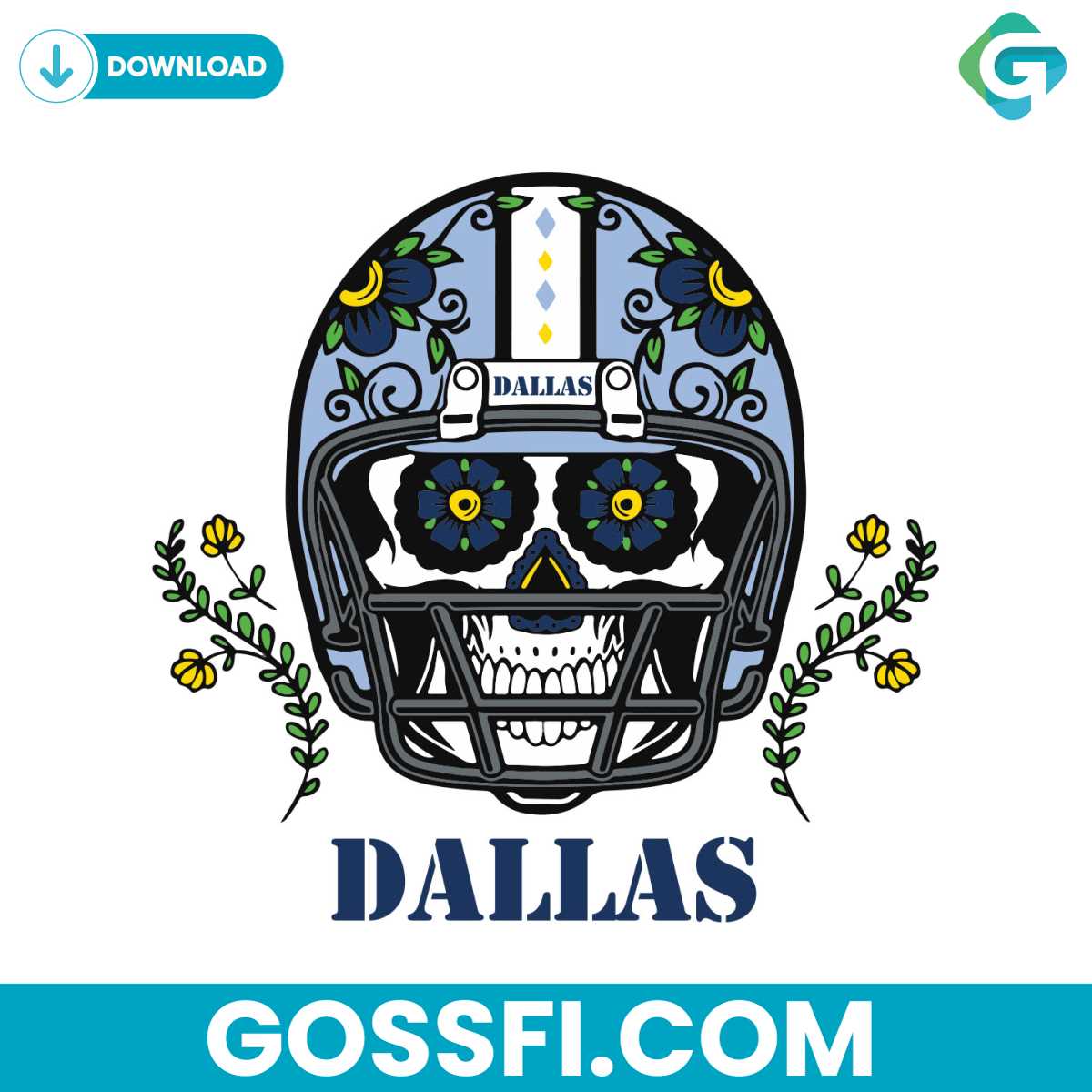 dallas-cowboys-skull-helmet-svg-digital-download