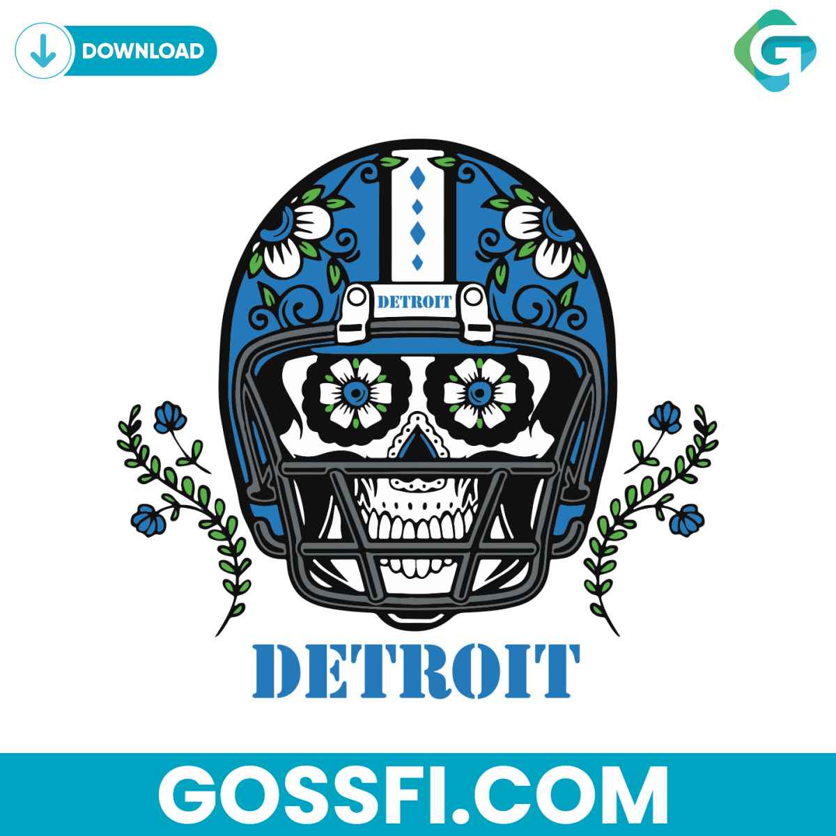 detroit-lions-skull-helmet-svg-digital-download