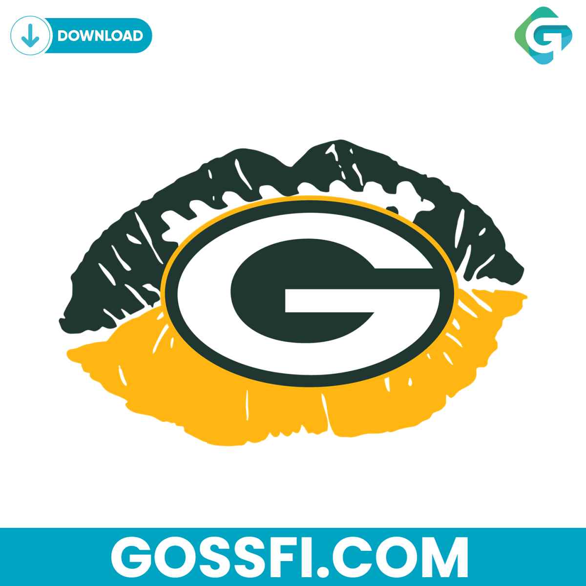 green-bay-packers-nfl-lips-svg-digital-download