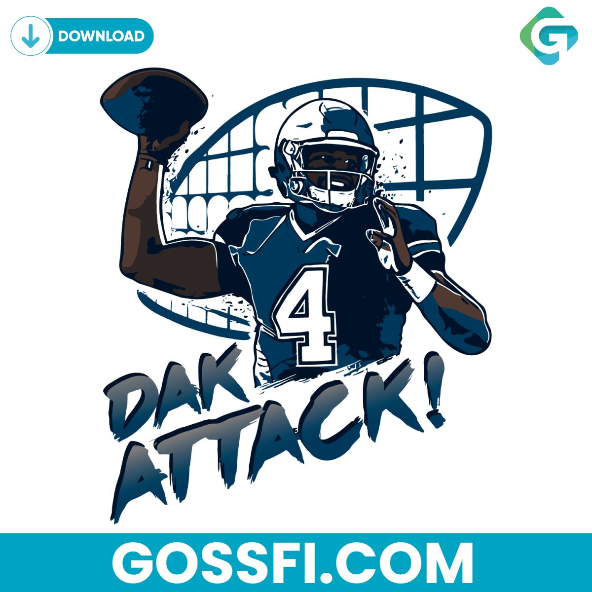 dak-attack-football-player-dallas-cowboys-svg-digital-download